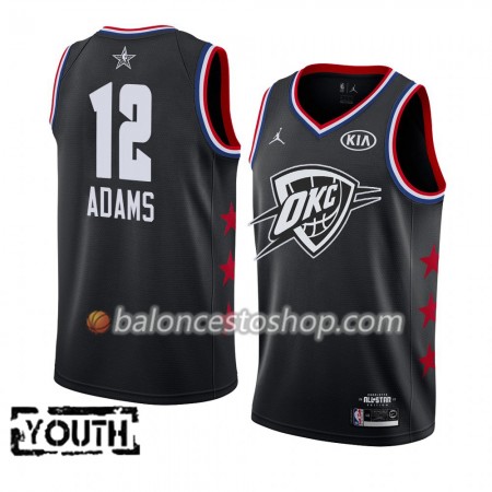 Camiseta Niños NBA Oklahoma City Thunder Steven Adams 12 2019 All-Star Jordan Brand Negro Swingman